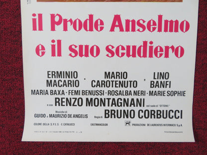 THE MIGHTY ANSELMO AND HIS SQUIRE ITALIAN LOCANDINA POSTER BRUNO CORBUCCI 1972 Rendezvous Cinema Movie posters