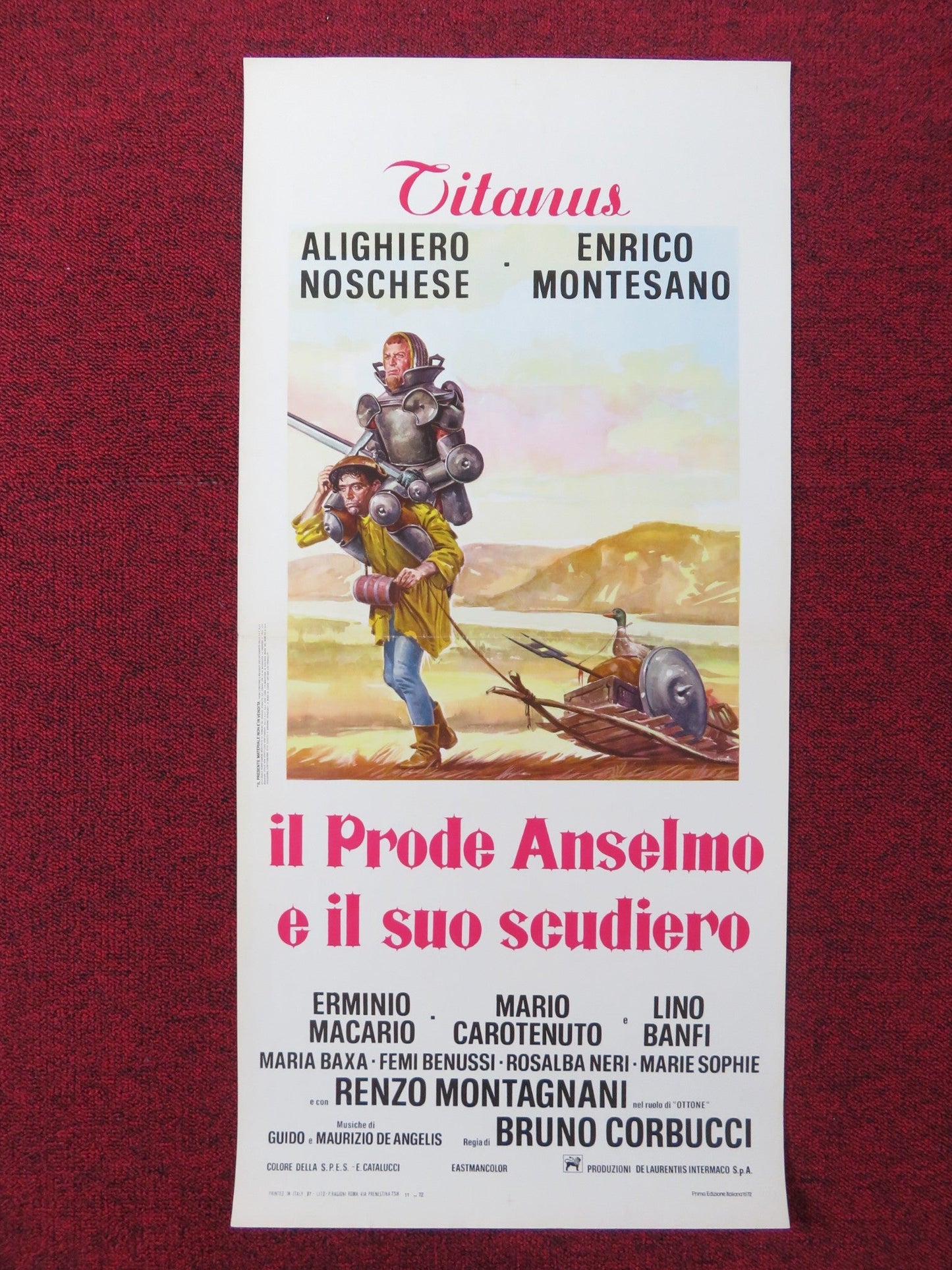 THE MIGHTY ANSELMO AND HIS SQUIRE ITALIAN LOCANDINA POSTER BRUNO CORBUCCI 1972 Rendezvous Cinema Movie posters