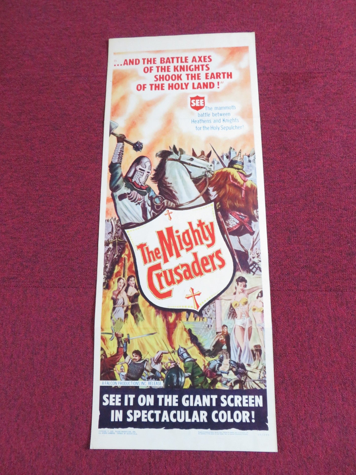 THE MIGHTY CRUSADES US INSERT POSTER FRANCISCO RABAL SYLVA KOSCINA 1960 Rendezvous Cinema Movie posters