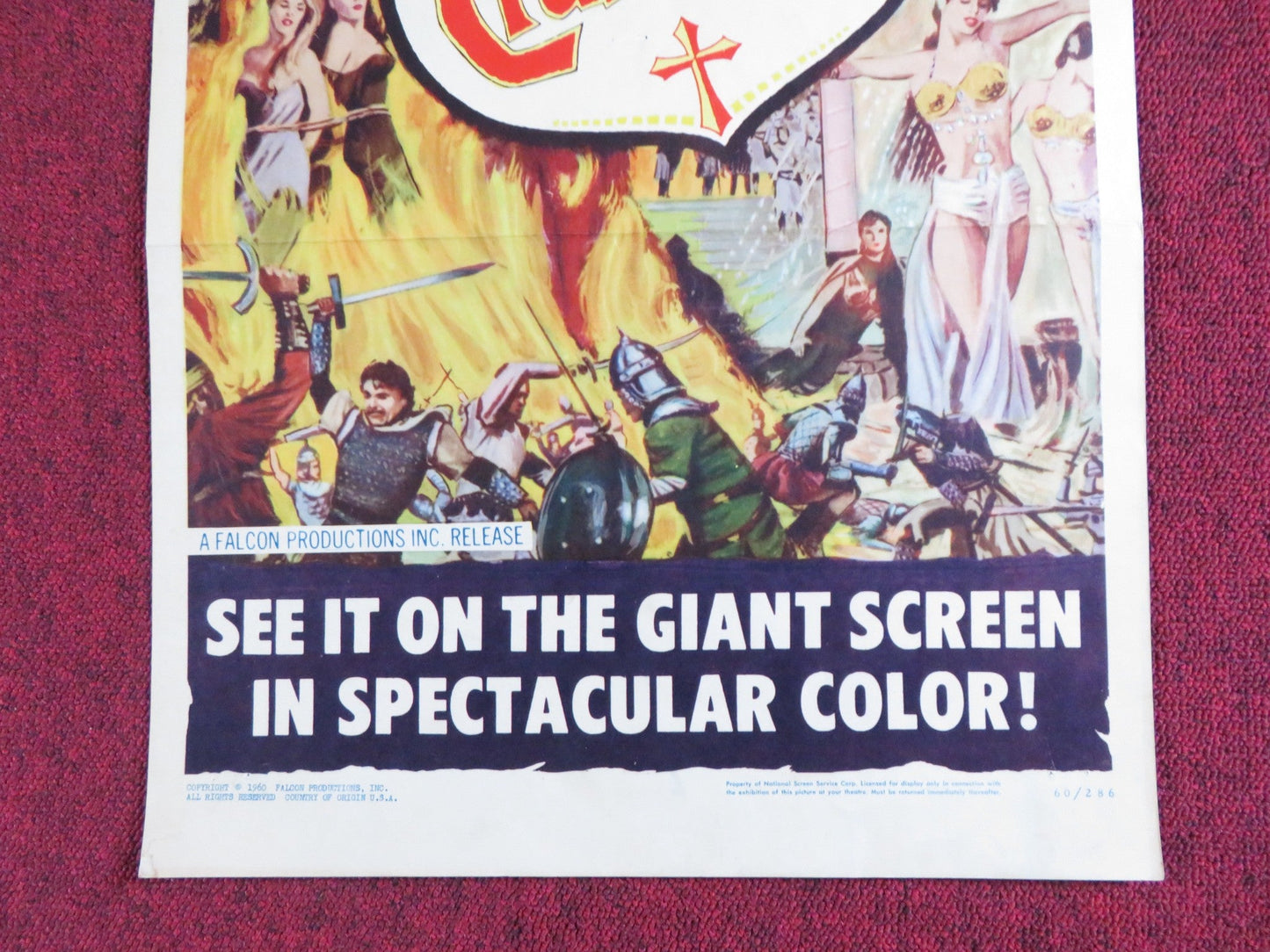 THE MIGHTY CRUSADES US INSERT POSTER FRANCISCO RABAL SYLVA KOSCINA 1960 Rendezvous Cinema Movie posters