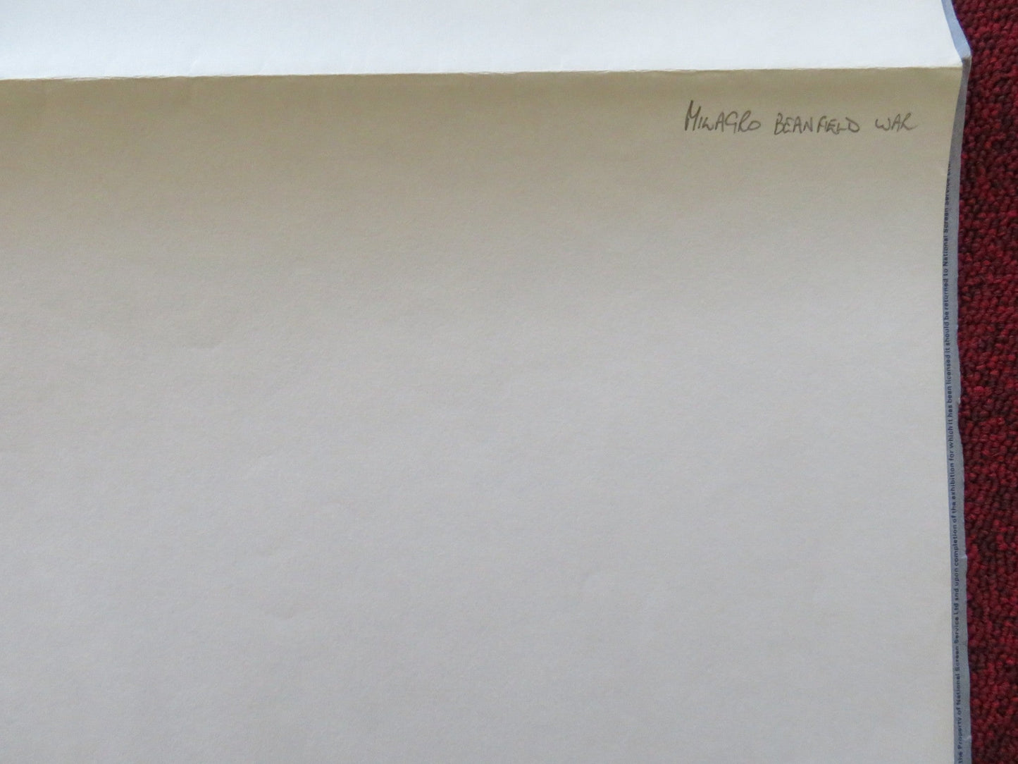 THE MILAGRO BEANFIELD WAR UK QUAD POSTER FOLDED RUBEN BLADES BRADFORD 1987 Rendezvous Cinema Movie posters