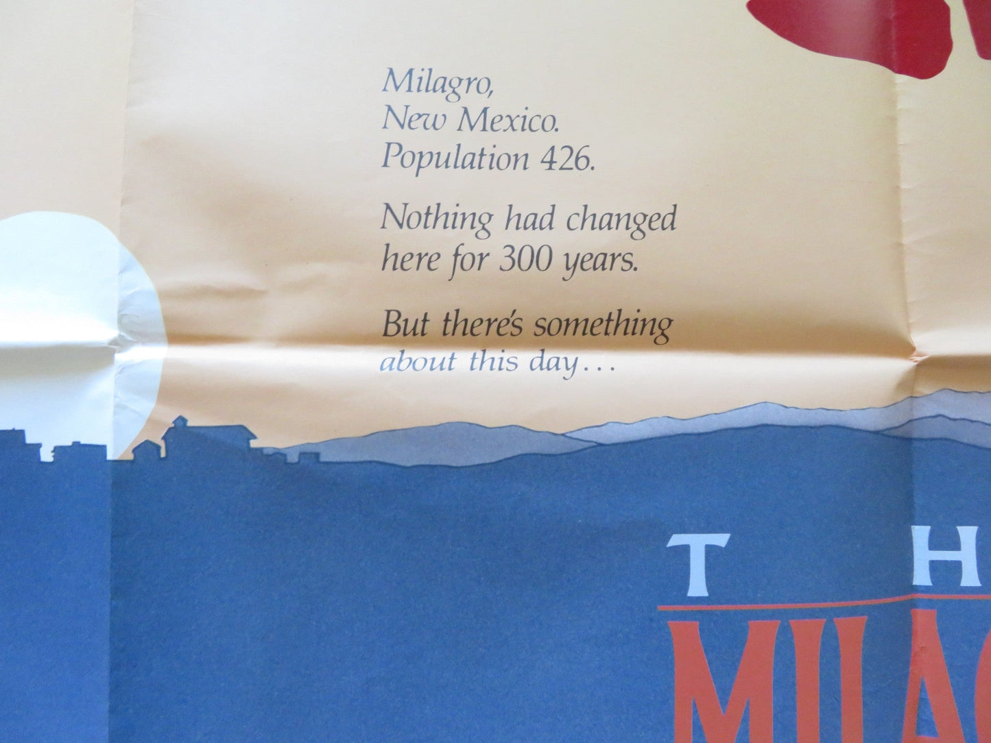 THE MILAGRO BEANFIELD WAR UK QUAD POSTER FOLDED RUBEN BLADES BRADFORD 1987 Rendezvous Cinema Movie posters