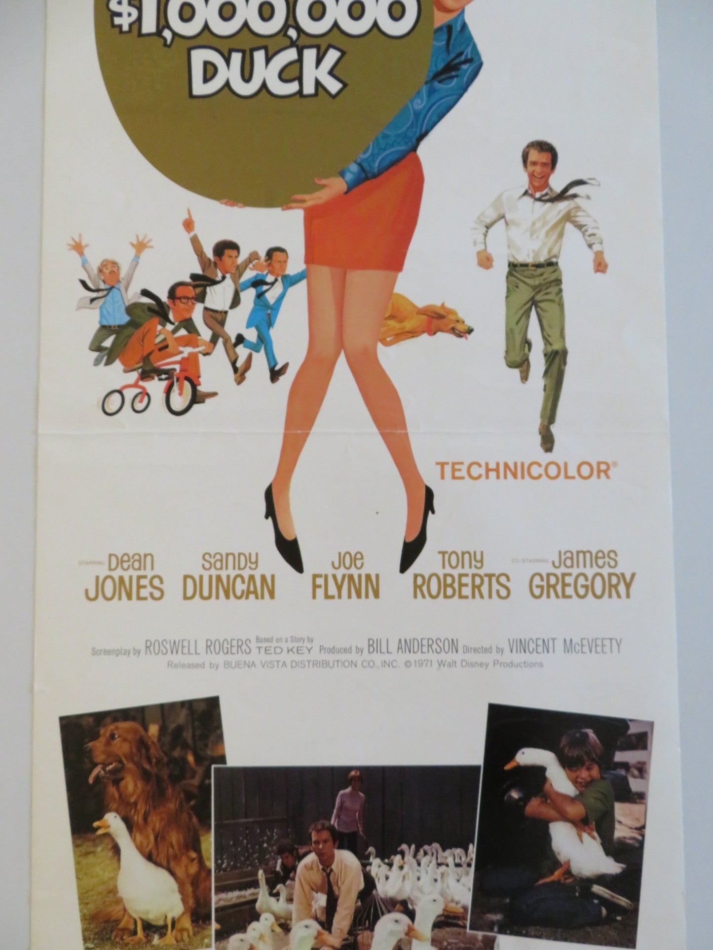 THE MILLION DOLLAR DUCK US INSERT POSTER DISNEY DEAN JONES SANDY DUNCAN 1971 Rendezvous Cinema Movie posters