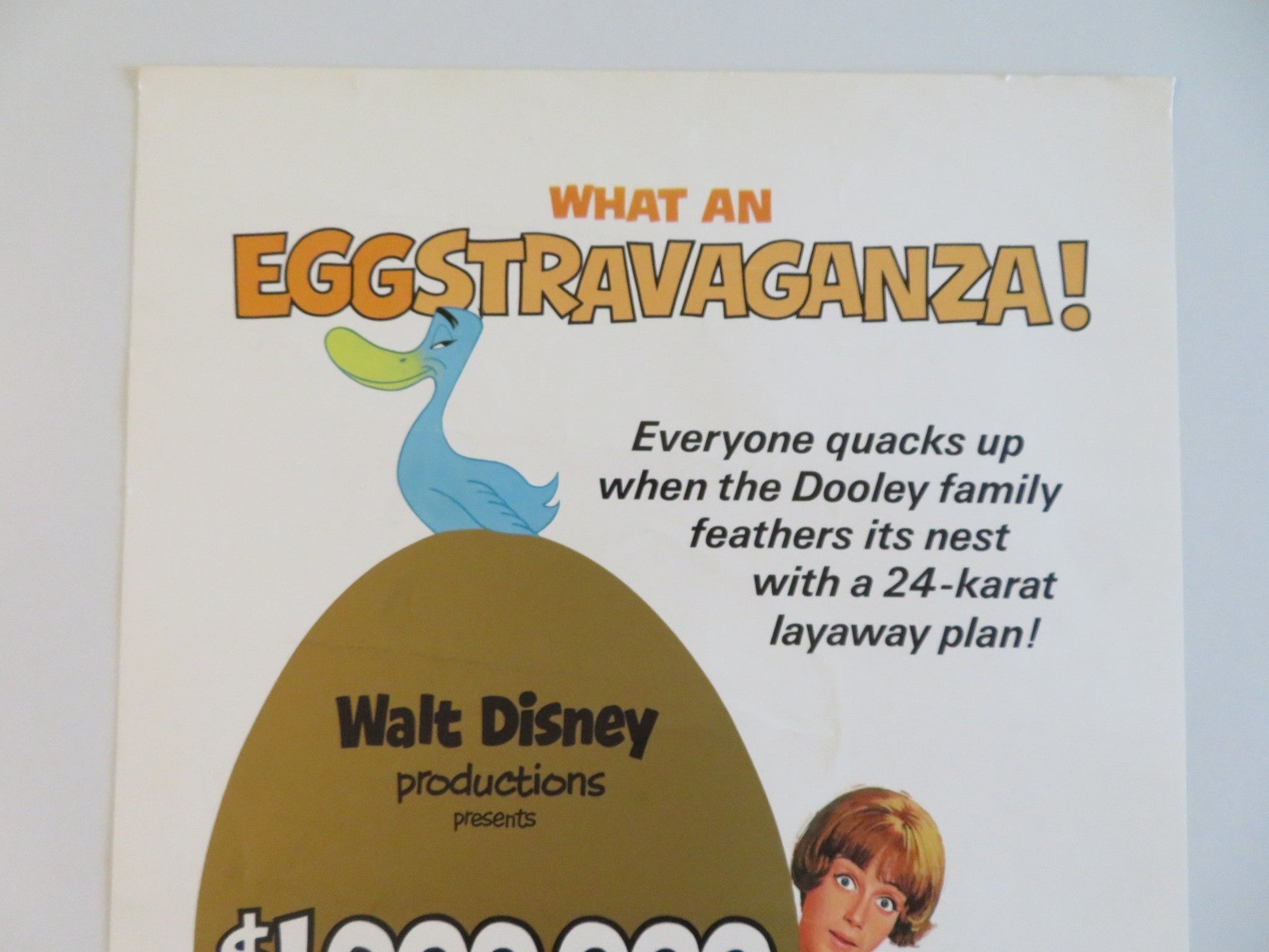 THE MILLION DOLLAR DUCK US INSERT POSTER DISNEY DEAN JONES SANDY DUNCAN 1971 Rendezvous Cinema Movie posters