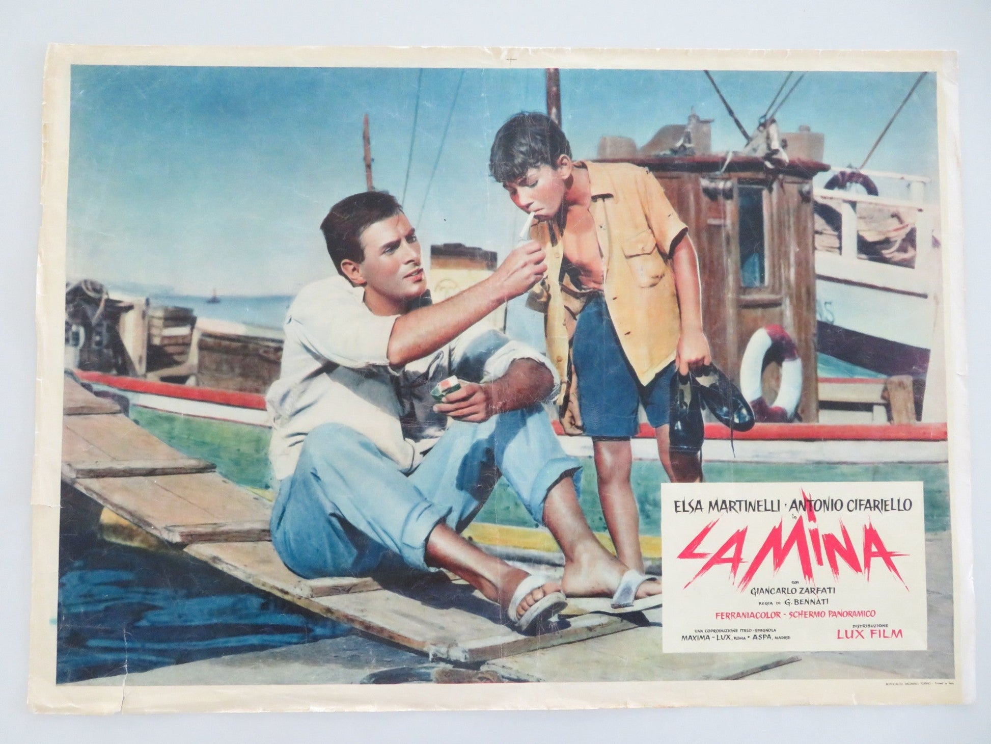 THE MINE ITALIAN FOTOBUSTA POSTER ELSA MARTINELLI ANTONIO CIFARIELLO 1958 Movie posters