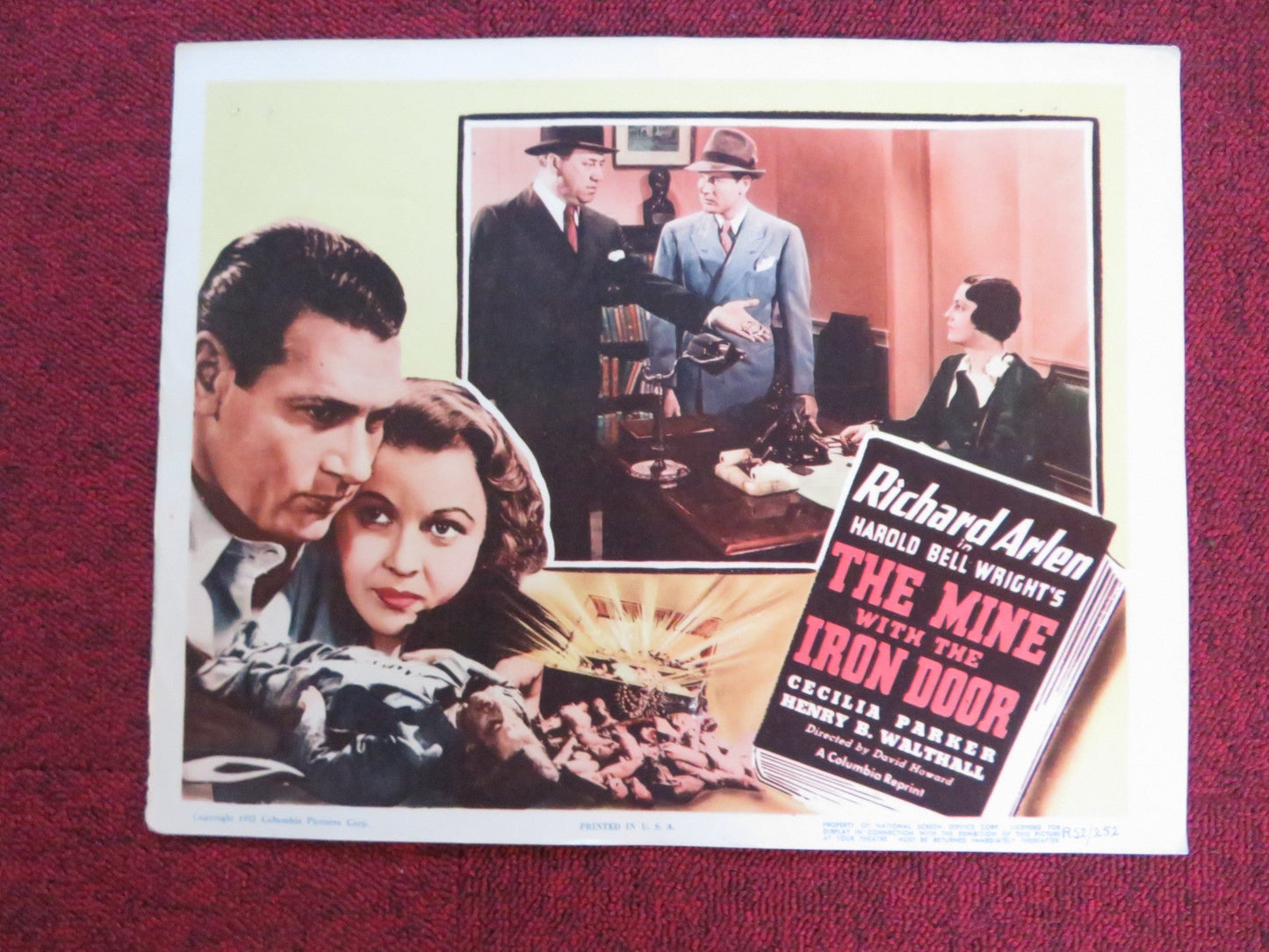 THE MINE WITH THE IRON DOOR US LOBBY CARD FULL SET RICHARD ARLEN R1952 Rendezvous Cinema Movie posters