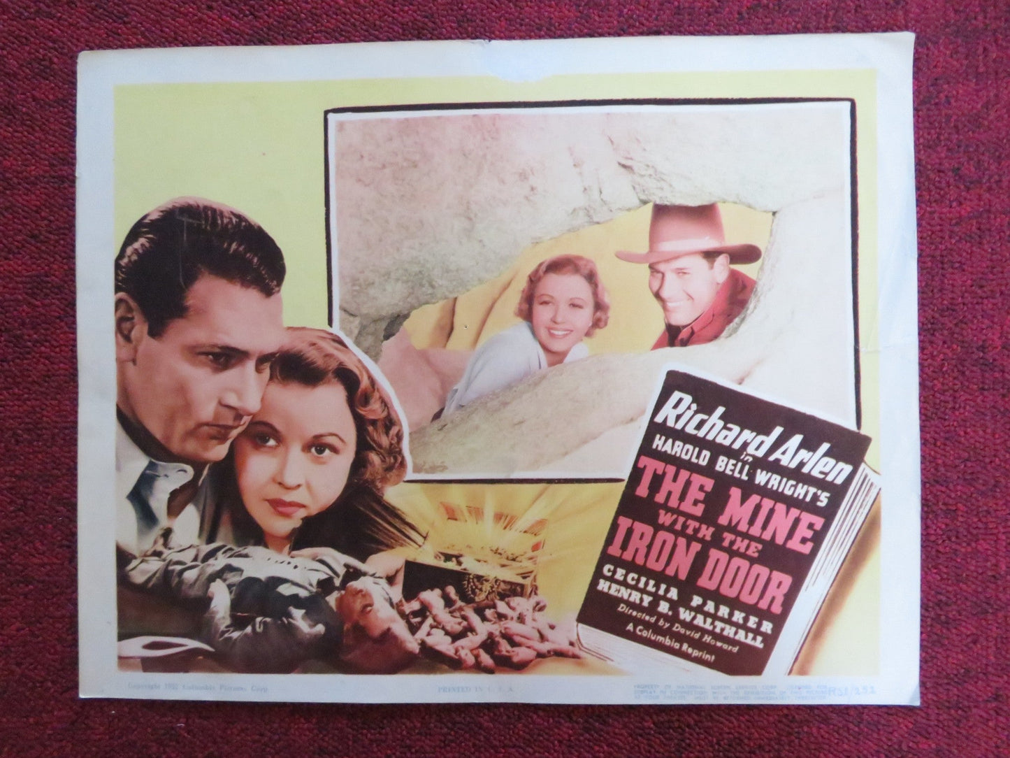 THE MINE WITH THE IRON DOOR US LOBBY CARD FULL SET RICHARD ARLEN R1952 Rendezvous Cinema Movie posters
