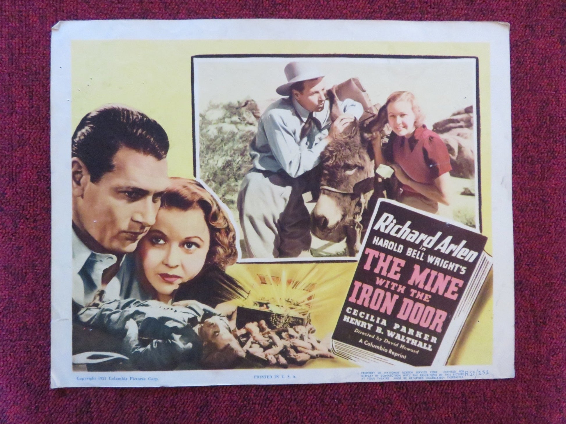 THE MINE WITH THE IRON DOOR US LOBBY CARD FULL SET RICHARD ARLEN R1952 Rendezvous Cinema Movie posters