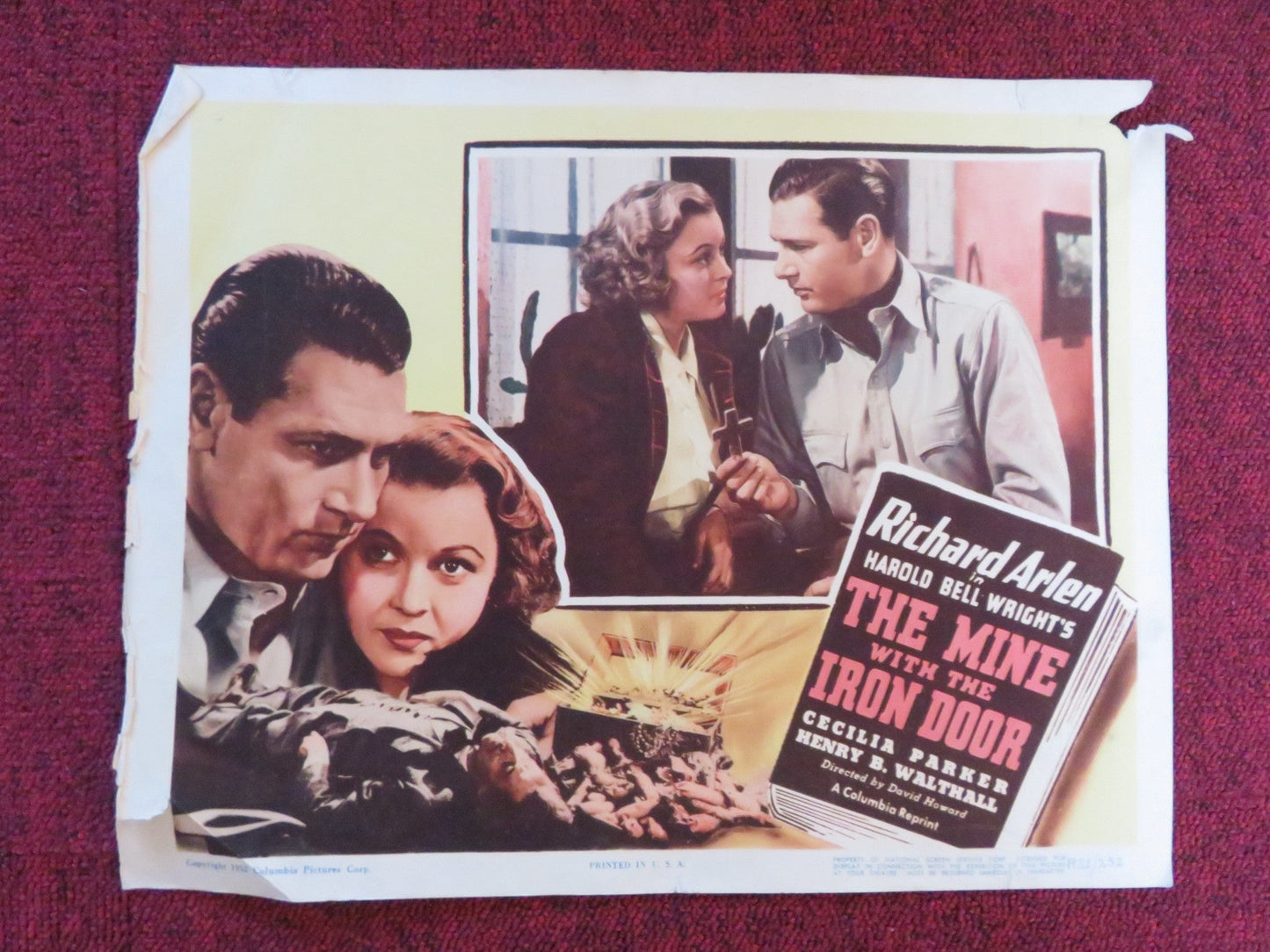 THE MINE WITH THE IRON DOOR US LOBBY CARD FULL SET RICHARD ARLEN R1952 Rendezvous Cinema Movie posters