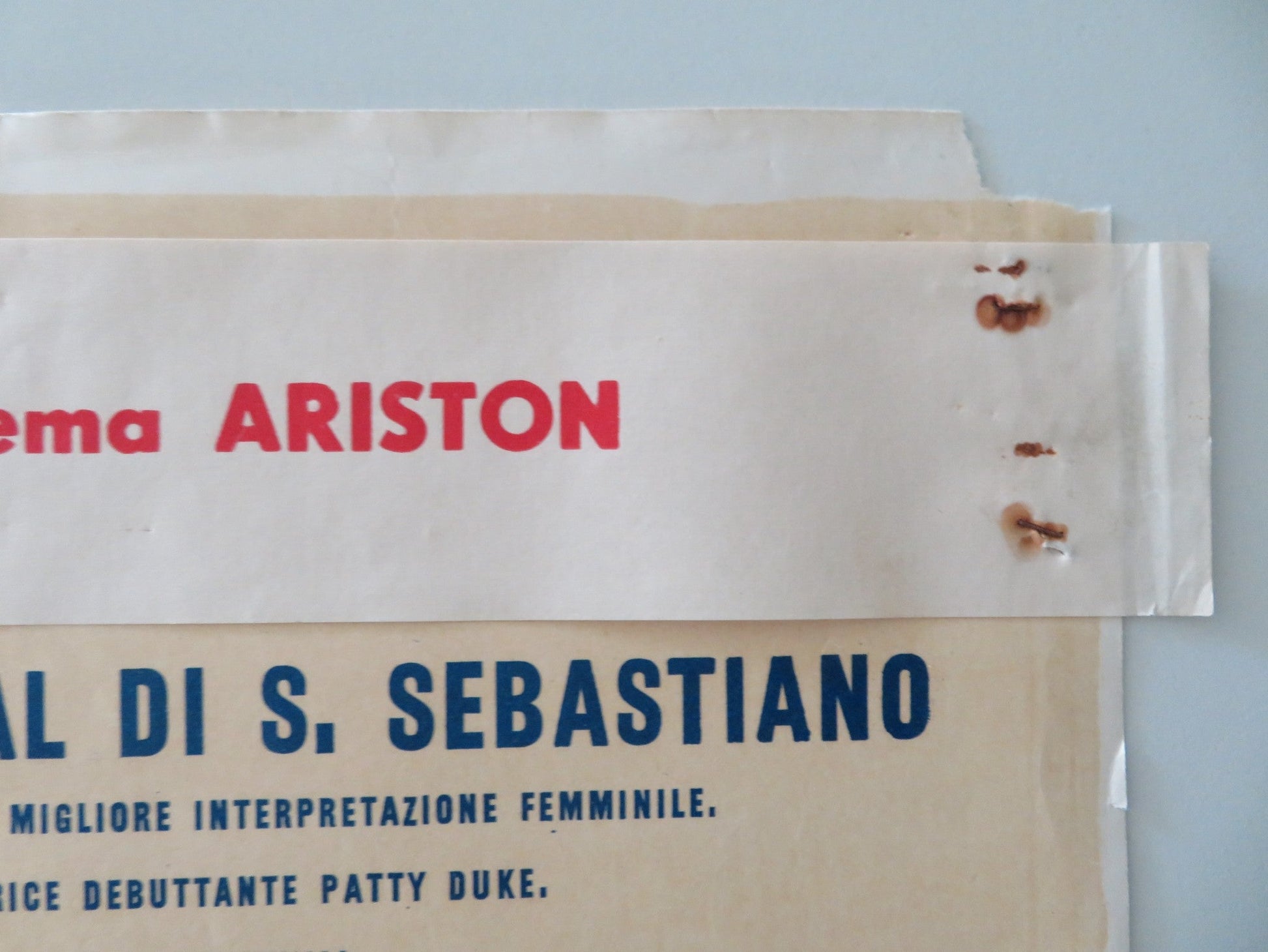 THE MIRACLE WORKER ITALIAN LOCANDINA POSTER ANNE BANCROFT PATTY DUKE 1962 Movie posters