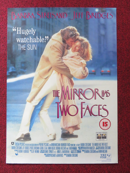 THE MIRROR HAS TWO FACES VHS VIDEO POSTER BARBRA STREISAND JEFF BRIDGES 1996 Rendezvous Cinema Movie posters