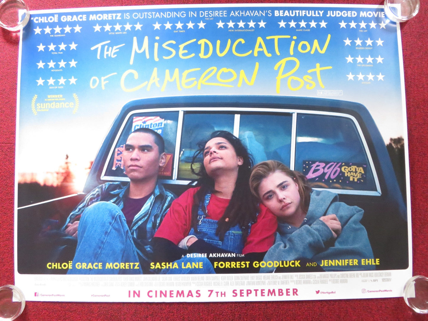 THE MISEDUCATION OF CAMERON POST UK QUAD ROLLED POSTER CHLOE GRACE MORETZ 2018 Rendezvous Cinema Movie posters