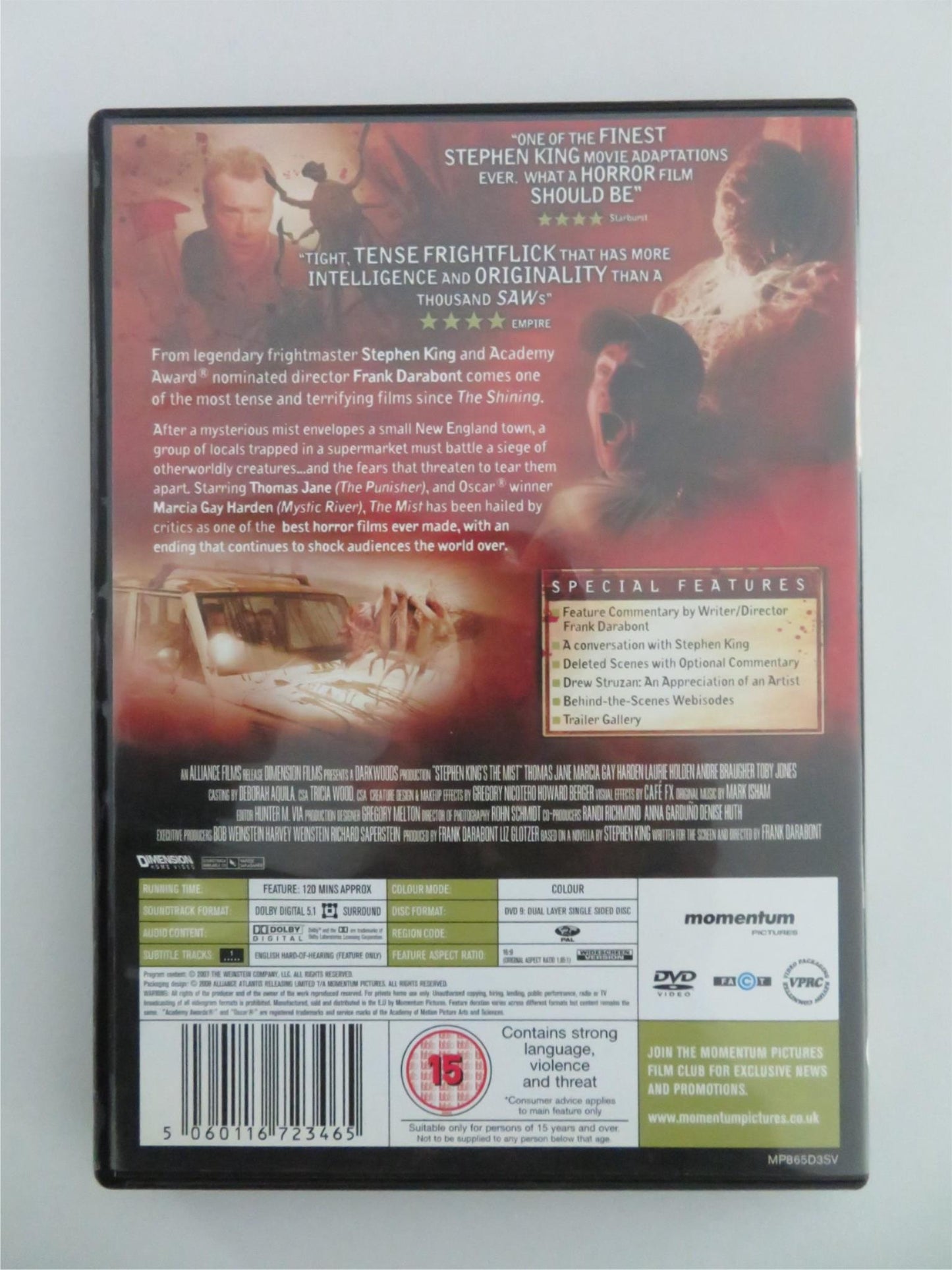 THE MIST (DVD) THOMAS JANE TOBY JONES 2007 REGION 2 Movie posters