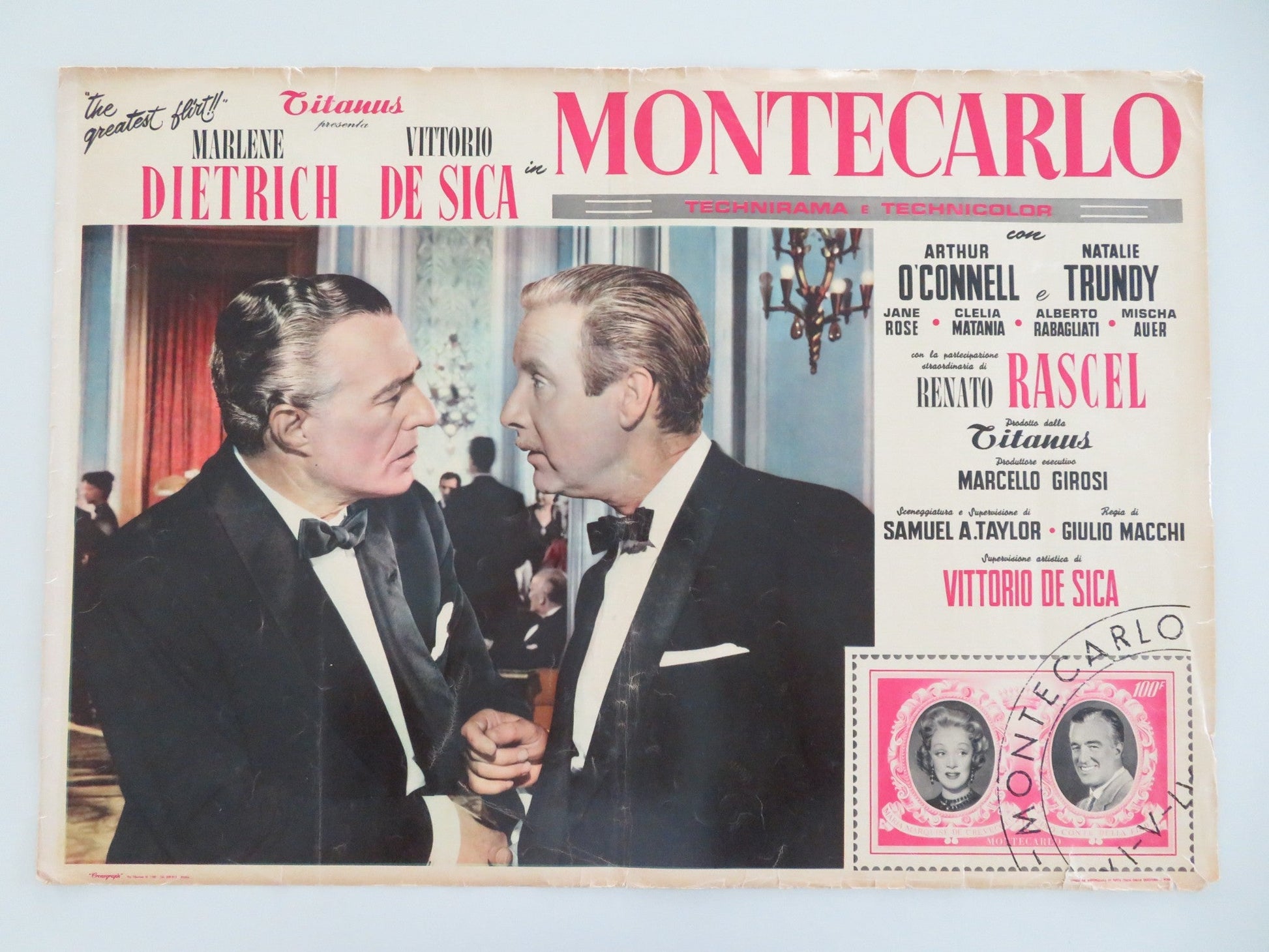 THE MONTE CARLO STORY - B ITALIAN FOTOBUSTA POSTER MARLENE DIETRICH 1956 Movie posters