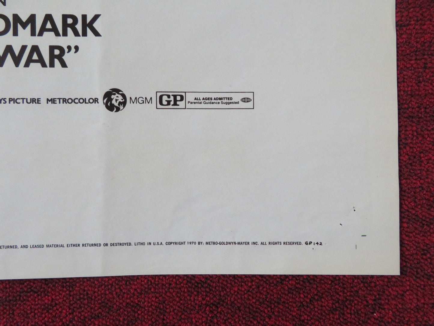 THE MOONSHINE WAR - B FOLDED US ONE SHEET POSTER PATRICK MCGOOHAN 1970 Rendezvous Cinema Movie posters