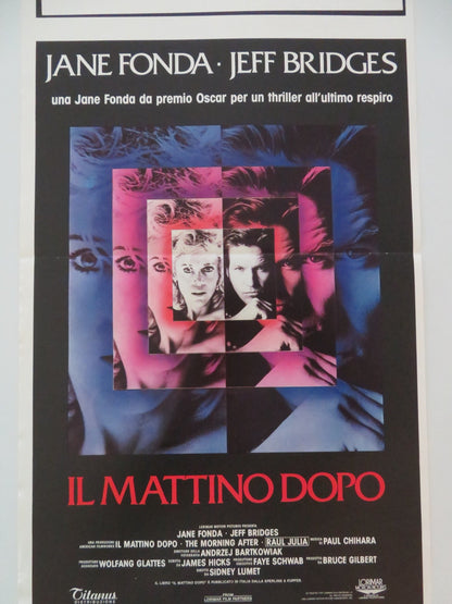 THE MORNING AFTER ITALIAN LOCANDINA POSTER JANE FONDA JEFF BRIDGES 1987 Movie posters