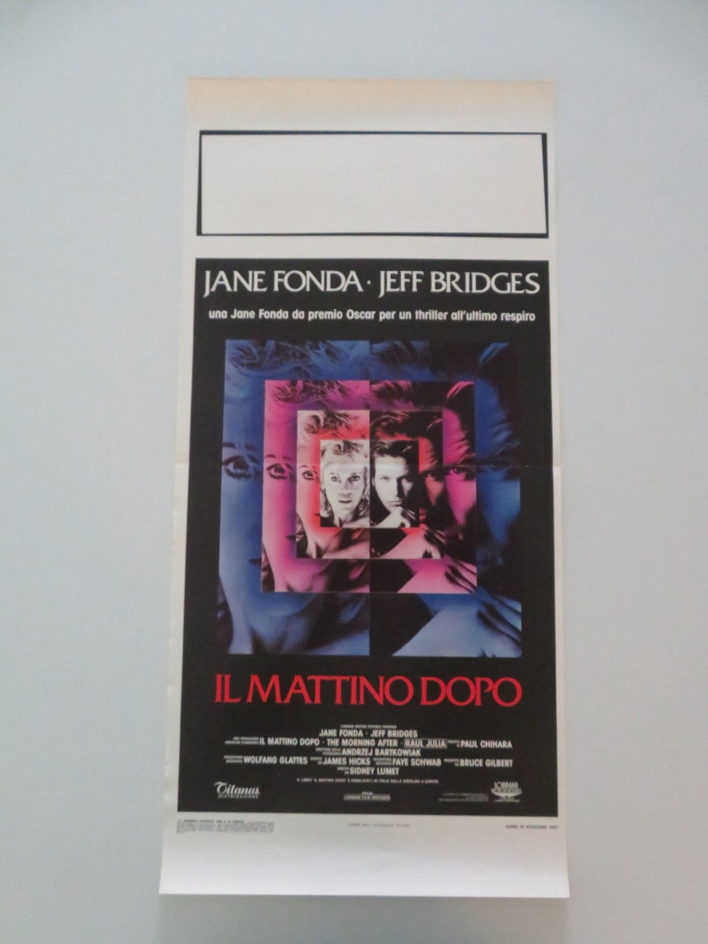 THE MORNING AFTER ITALIAN LOCANDINA POSTER JANE FONDA JEFF BRIDGES 1987 Movie posters