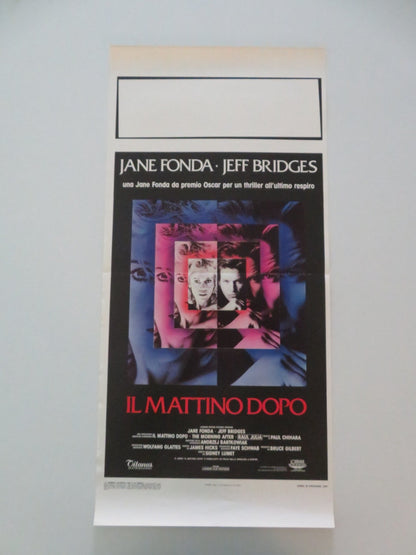THE MORNING AFTER ITALIAN LOCANDINA POSTER JANE FONDA JEFF BRIDGES 1987 Movie posters