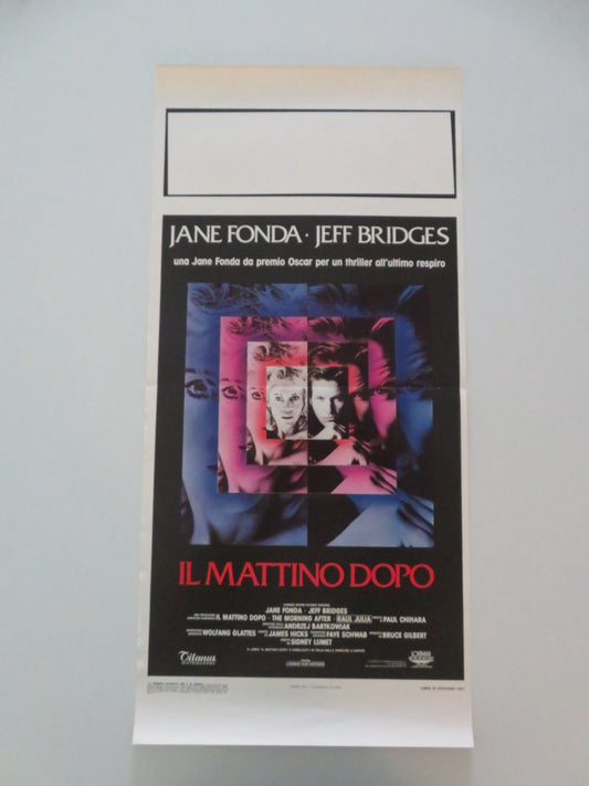 THE MORNING AFTER ITALIAN LOCANDINA POSTER JANE FONDA JEFF BRIDGES 1987 Movie posters