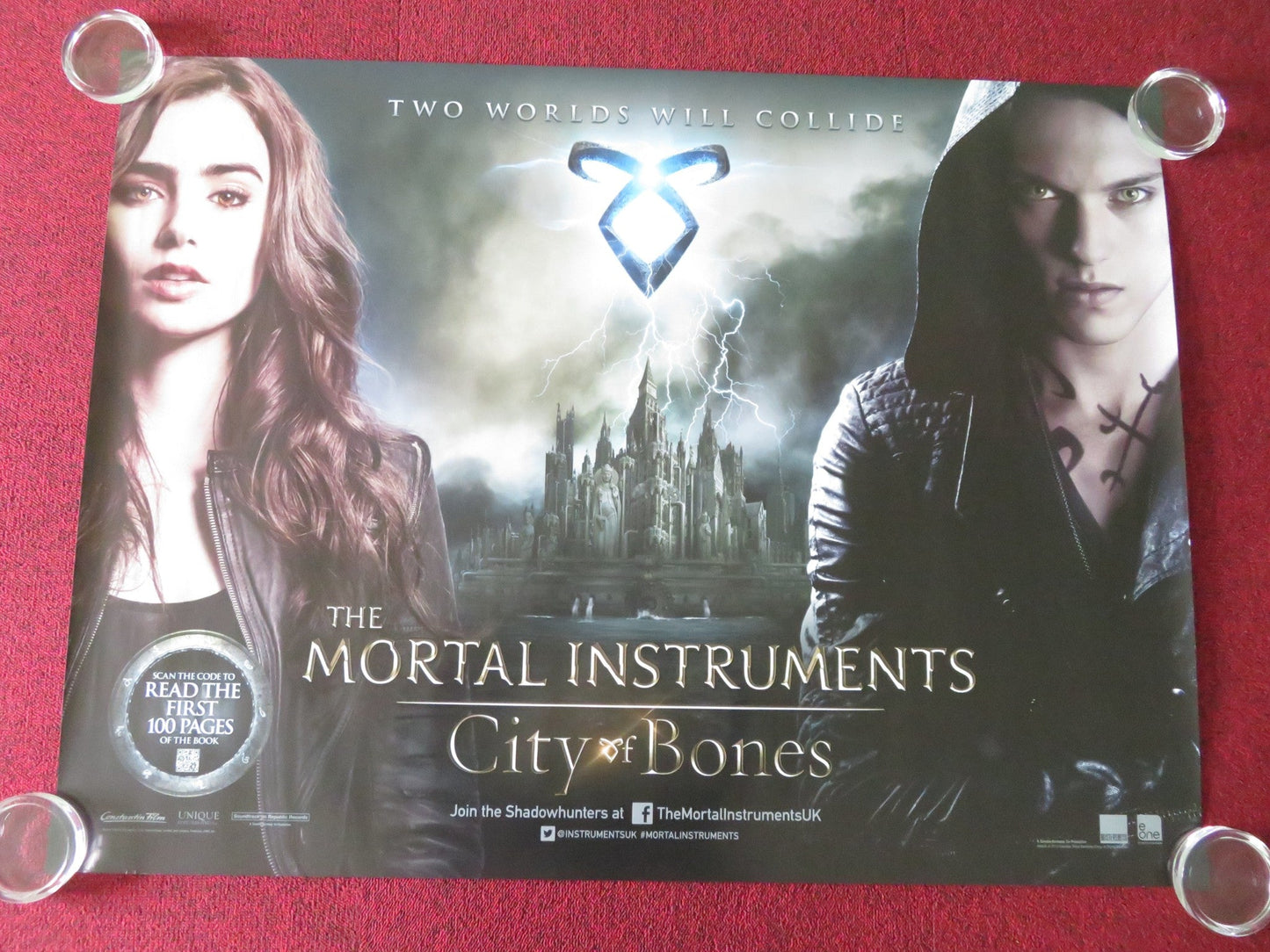The Mortal Instruments: City of Bones UK Quad Rolled Poster Lily Collins 2013 Movie posters
