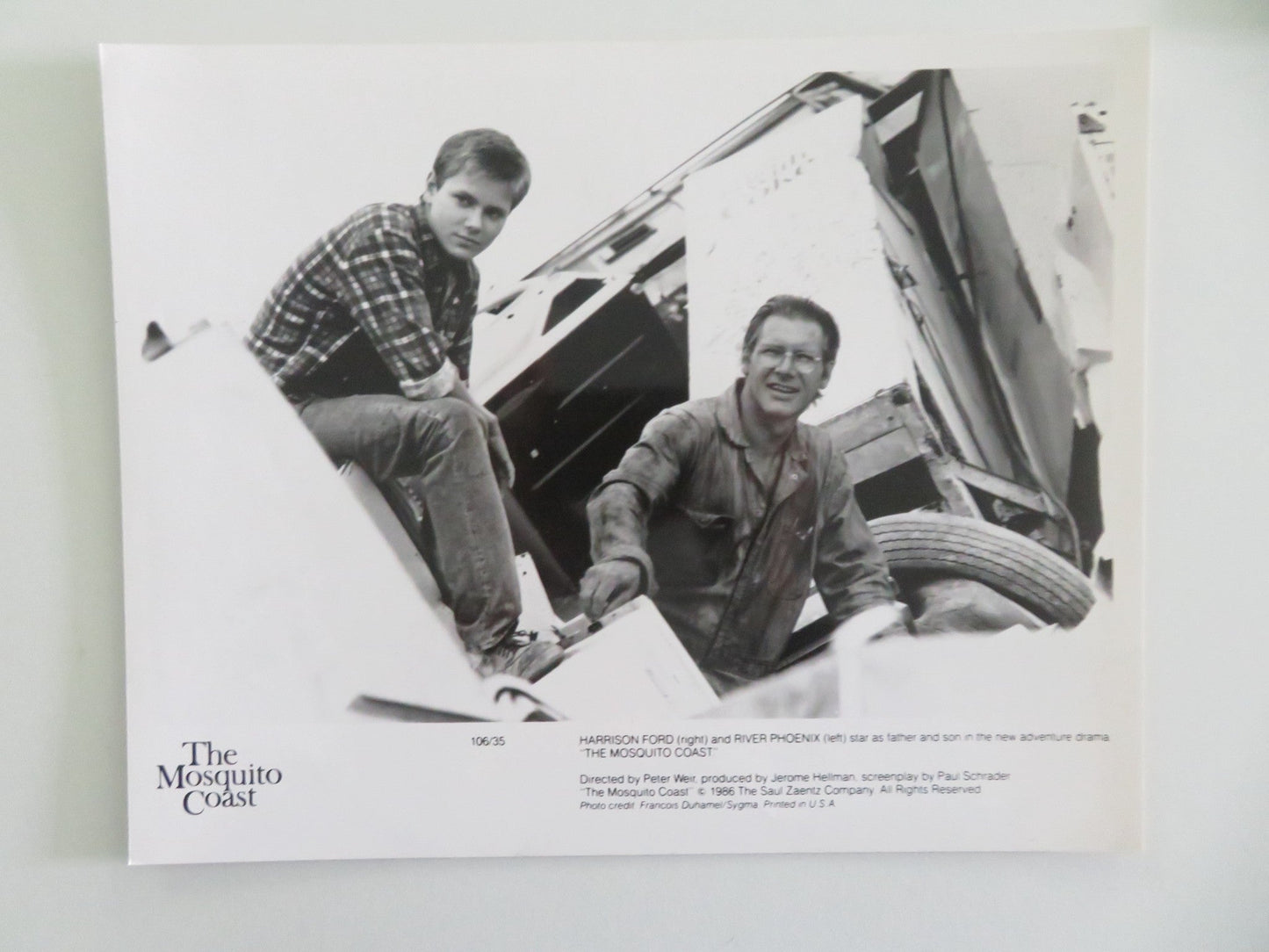 THE MOSQUITO COAST MOVIE STILL PHOTO LOT OF 5 HARRISON FORD RIVER PHOENIX 1986 Movie posters