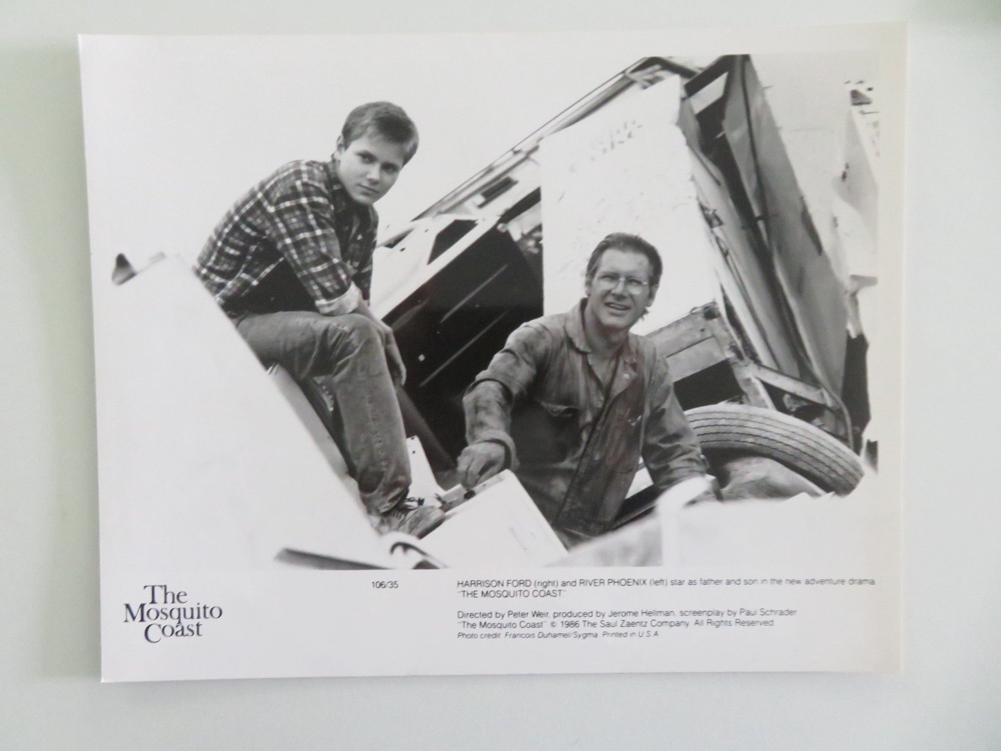 THE MOSQUITO COAST MOVIE STILL PHOTO LOT OF 5 HARRISON FORD RIVER PHOENIX 1986 Movie posters