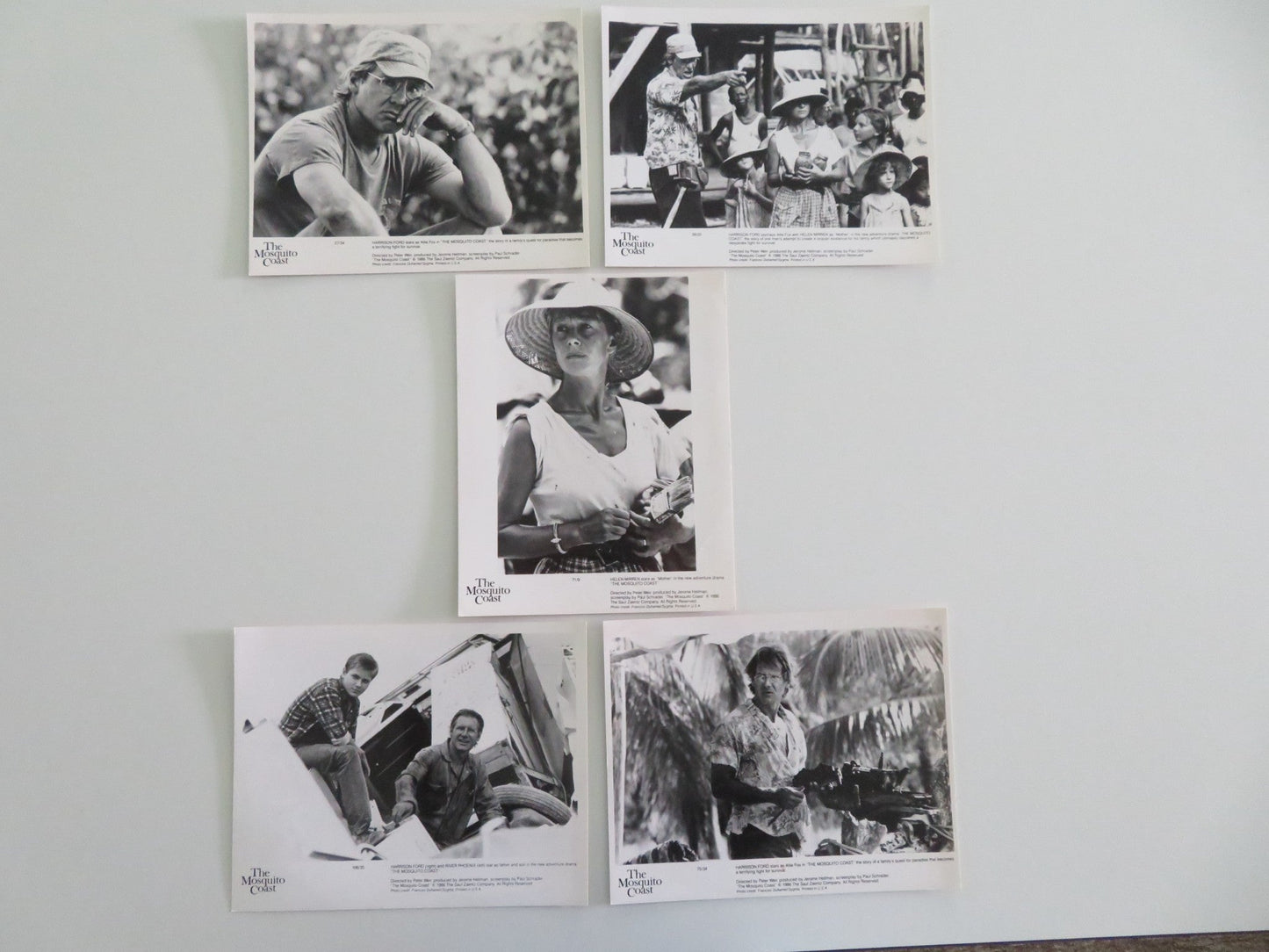 THE MOSQUITO COAST MOVIE STILL PHOTO LOT OF 5 HARRISON FORD RIVER PHOENIX 1986 Movie posters