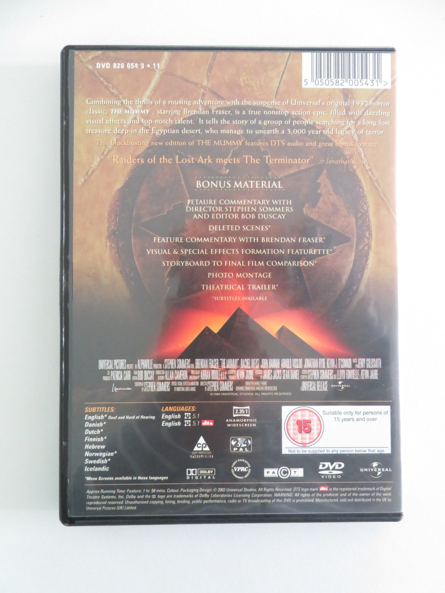 THE MUMMY (DVD) BRENDAN FRASER RACHEL WEISZ 1999 REGION 2, 4 Movie posters