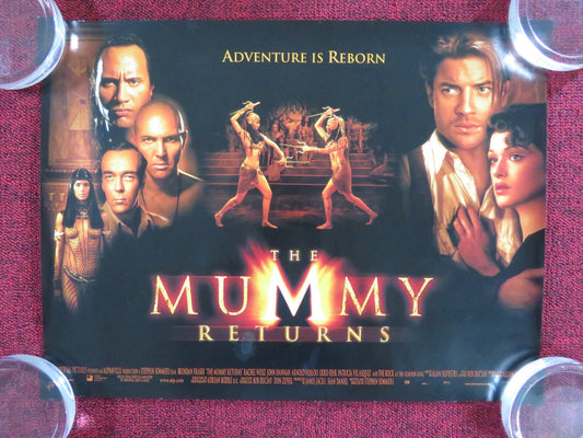 THE MUMMY RETURNS UK MINI QUAD POSTER BRANDON FRASER RACHEL WEISZ 2001 Rendezvous Cinema Movie posters