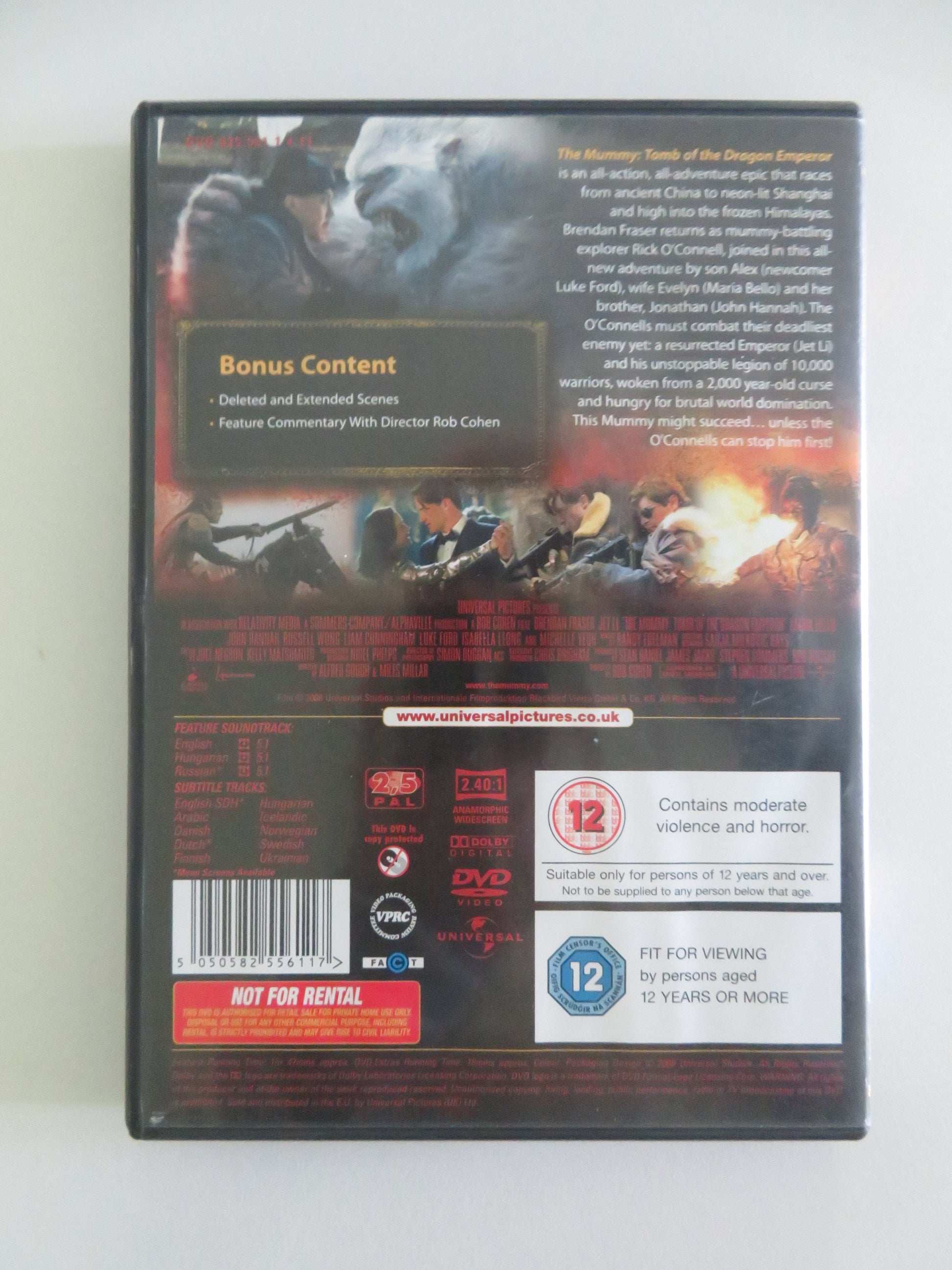 The Mummy: Tomb of the Dragon Emperor (DVD) Brendan Fraser 2008 Region 2, 5 Movie posters