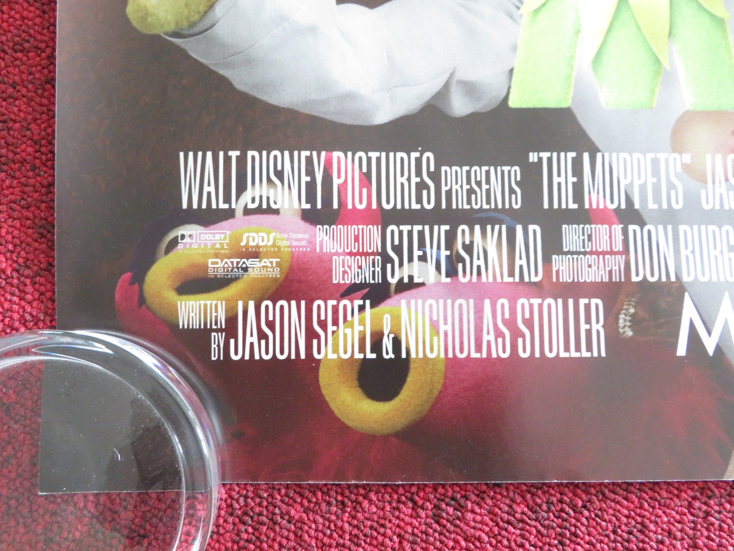 THE MUPPETS UK QUAD ROLLED POSTER DISNEY JASON SEGAL AMY ADAMS 2011 Rendezvous Cinema Movie posters