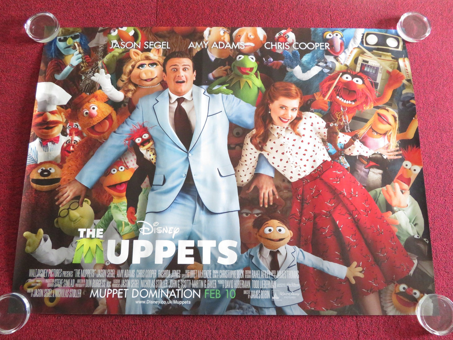 THE MUPPETS UK QUAD ROLLED POSTER DISNEY JASON SEGAL AMY ADAMS 2011 Rendezvous Cinema Movie posters