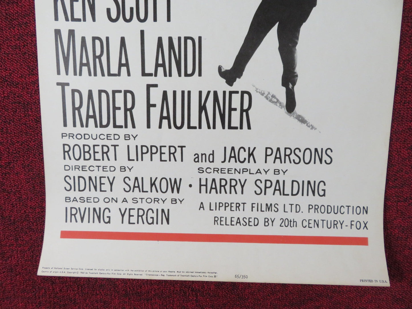 THE MURDER GAME US INSERT POSTER KEN SCOTT MARLA LANDI 1965 Rendezvous Cinema Movie posters