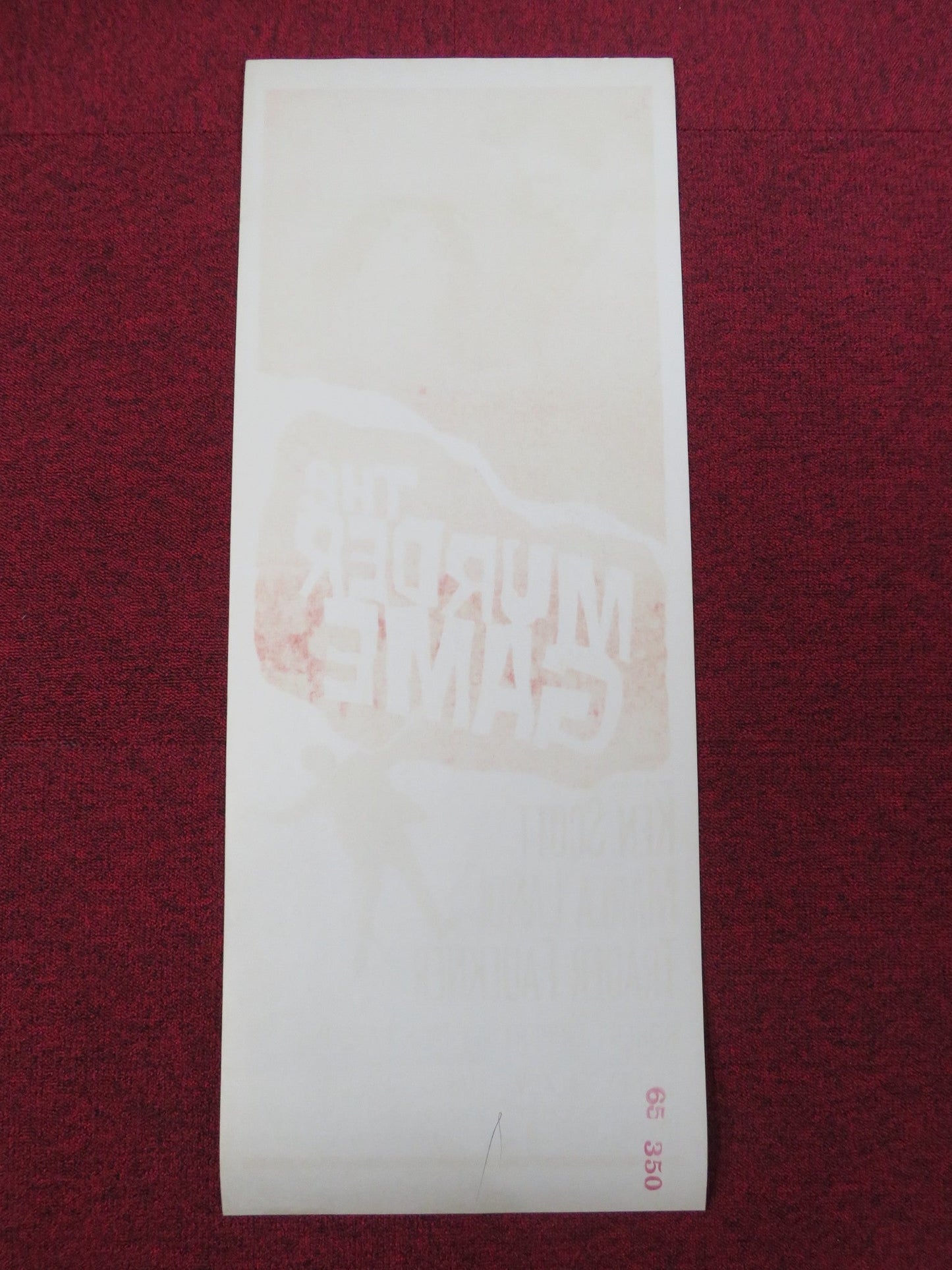 THE MURDER GAME US INSERT POSTER KEN SCOTT MARLA LANDI 1965 Rendezvous Cinema Movie posters