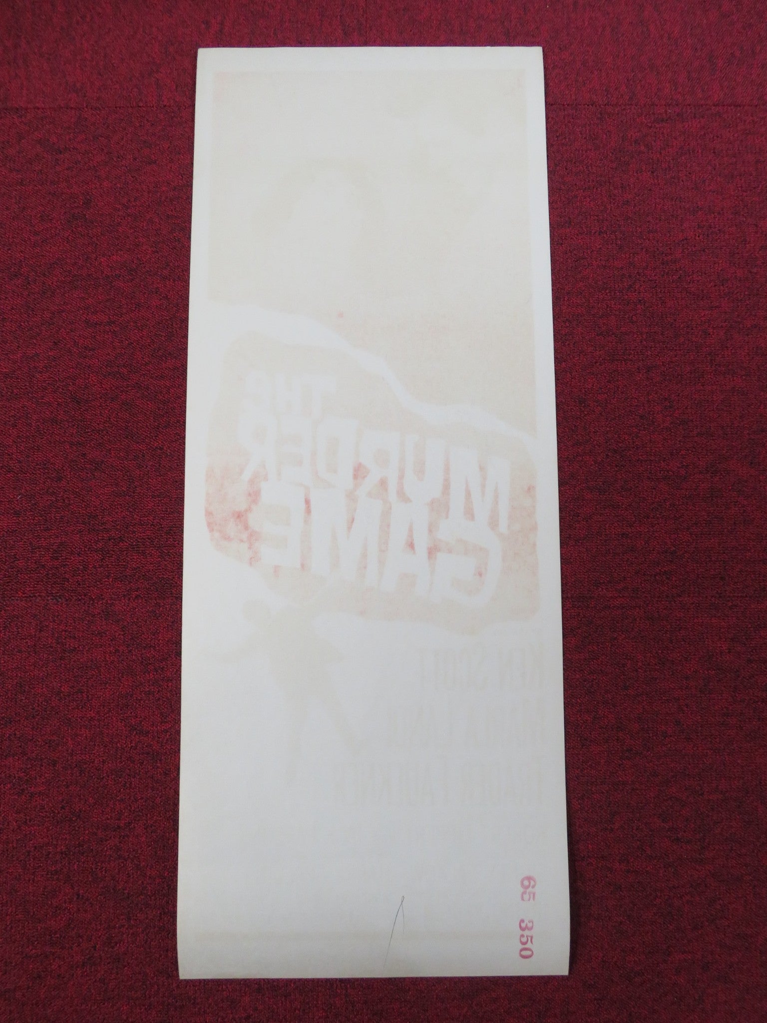 THE MURDER GAME US INSERT POSTER KEN SCOTT MARLA LANDI 1965 Rendezvous Cinema Movie posters