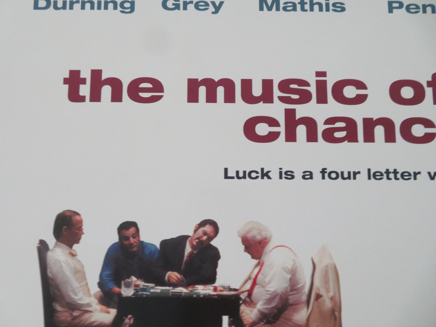 THE MUSIC OF CHANCE US ONE SHEET ROLLED POSTER JAMES SPADER MANDY PATINKIN 1993 Movie posters
