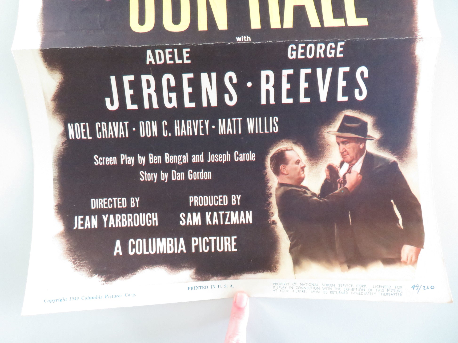 The Mutineers US Insert Poster Jon Hall Adele Jergens 1949 Movie posters
