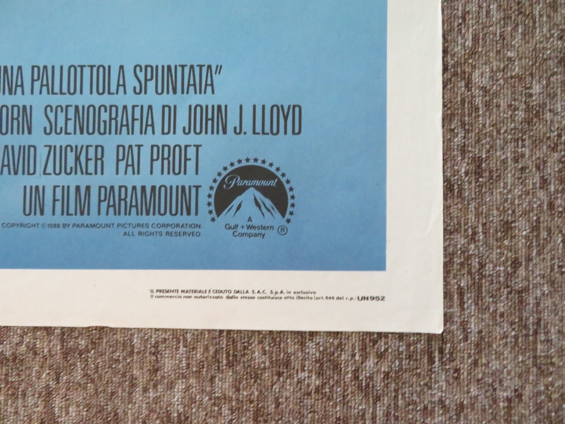 THE NAKED GUN ITALIAN 2 FOGLIO POSTER LESLIE NIELSEN PRISCILLA PRESLEY 1989 Rendezvous Cinema Movie posters