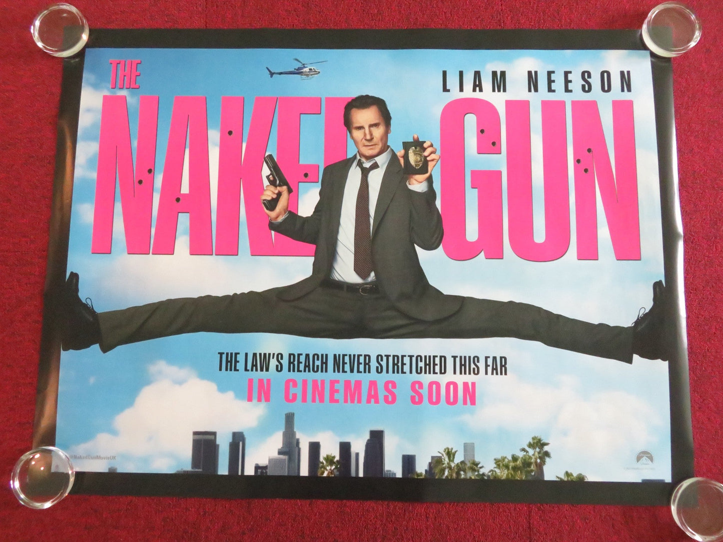 THE NAKED GUN UK QUAD ROLLED POSTER LIAM NEESON PAMELA ANDERSON 2025 - Rendezvous Cinema