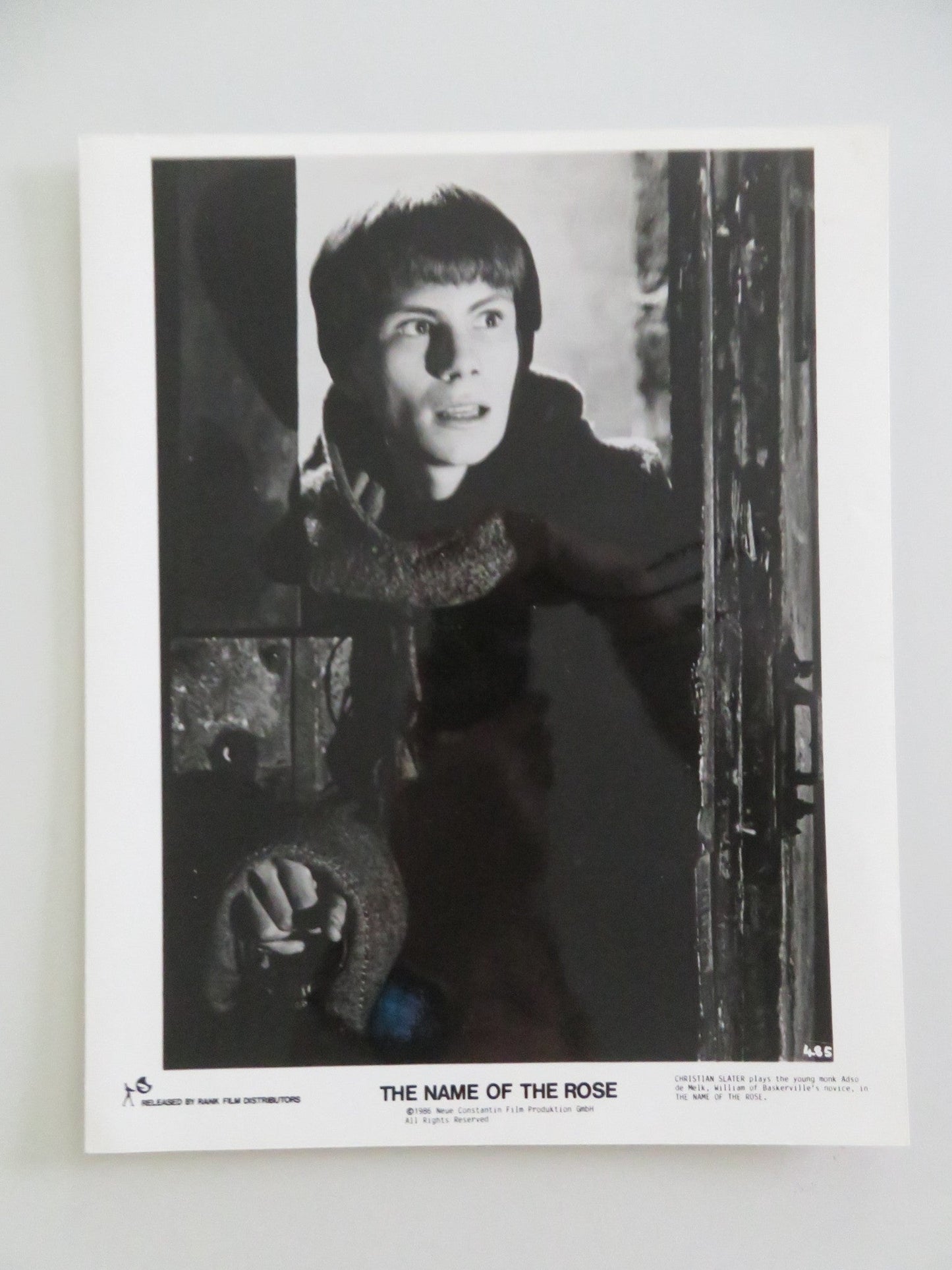 THE NAME OF THE ROSE MOVIE STILL PHOTO LOT OF 5 SEAN CONNERY C. SLATER 1986 Movie posters