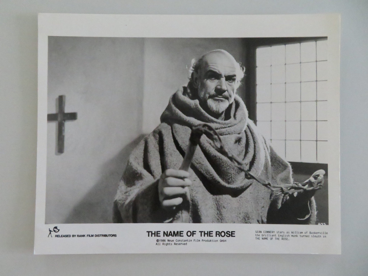 THE NAME OF THE ROSE MOVIE STILL PHOTO LOT OF 5 SEAN CONNERY C. SLATER 1986 Movie posters