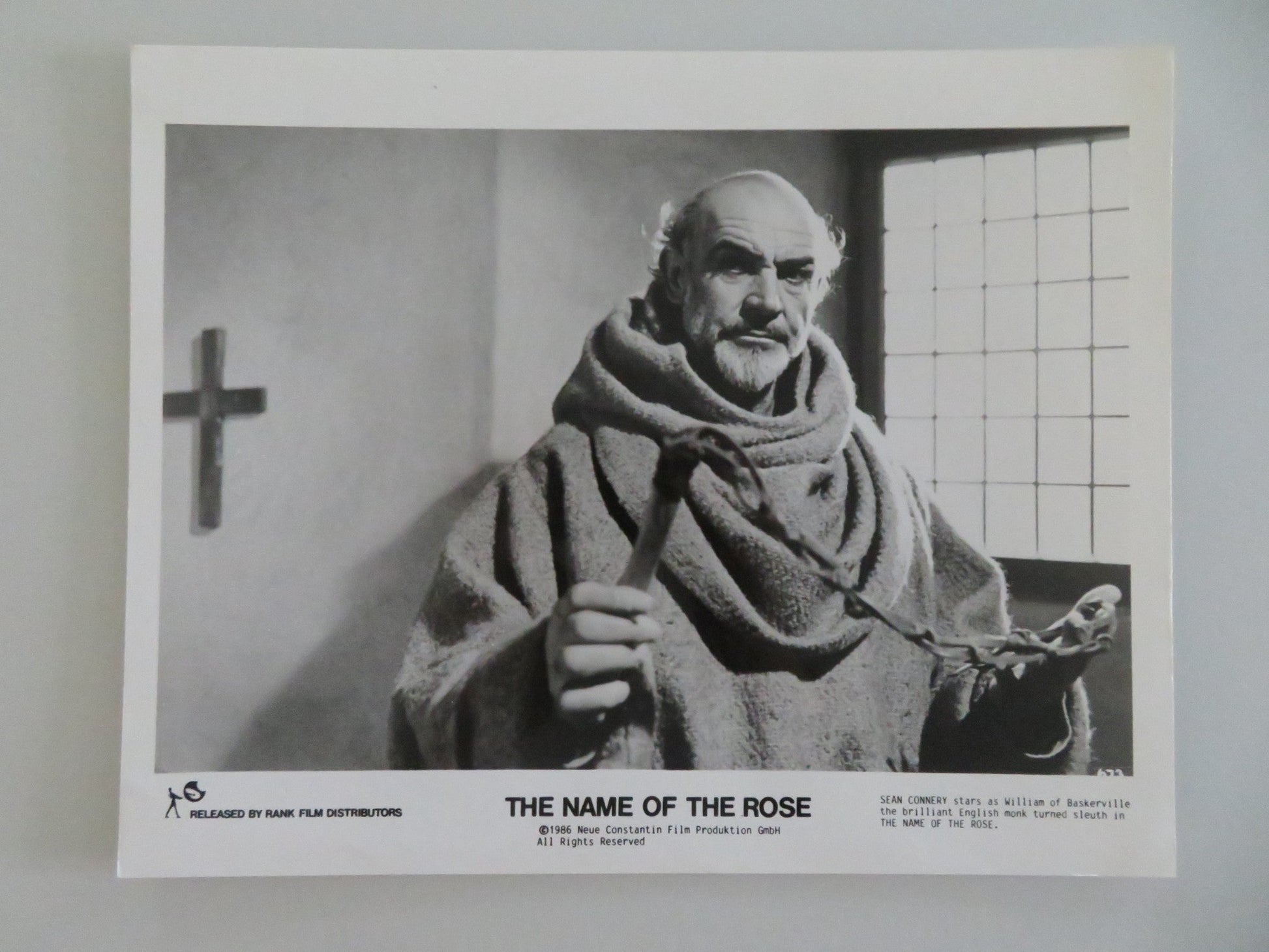 THE NAME OF THE ROSE MOVIE STILL PHOTO LOT OF 5 SEAN CONNERY C. SLATER 1986 Movie posters