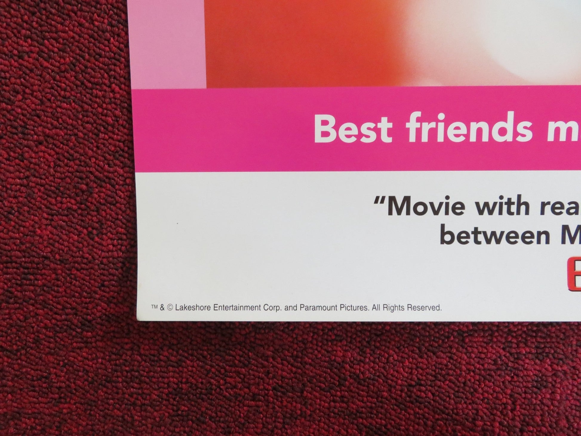 THE NEXT BEST THING VHS VIDEO POSTER MADONNA RUPERT EVERETT 2000 Rendezvous Cinema Movie posters