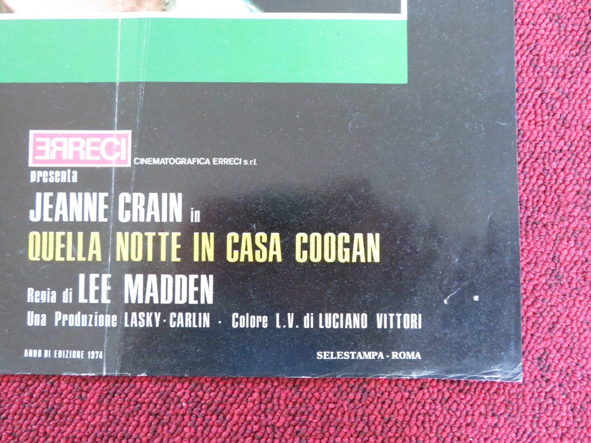 THE NIGHT GOD SCREAMED ITALIAN FOTOBUSTA POSTER JEANNE CRAIN ALEX NICOL 1971 Rendezvous Cinema Movie posters