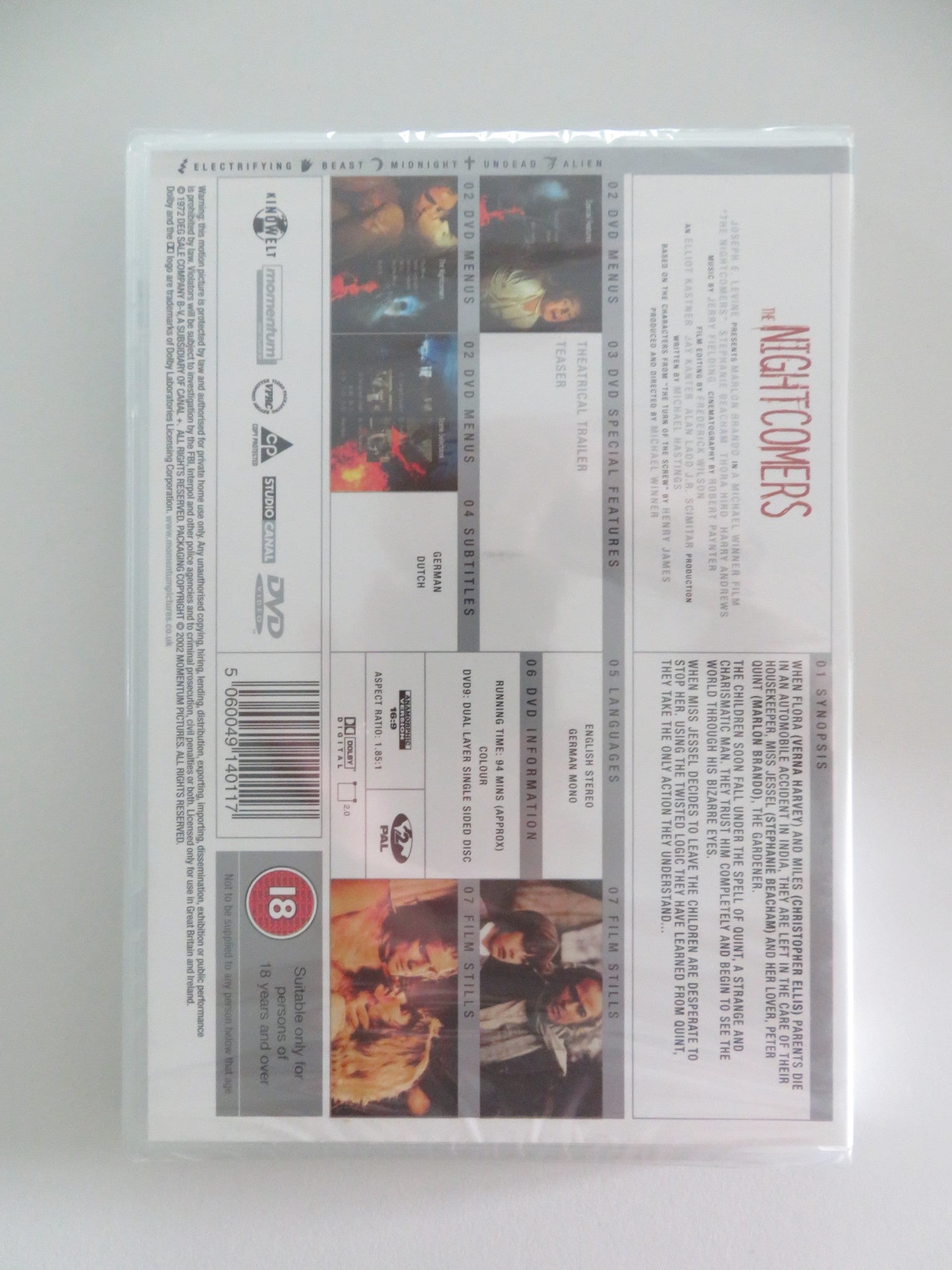 THE NIGHTCOMERS (DVD) MARLON BRANDO STEPHANIE BEACHAM 1971 REGION 2 Movie posters