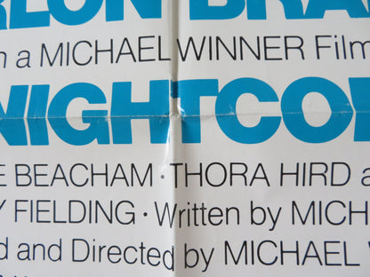 THE NIGHTCOMERS FOLDED US ONE SHEET POSTER MARLON BRANDO STEPHANIE BEACHAM 1972 Rendezvous Cinema Movie posters