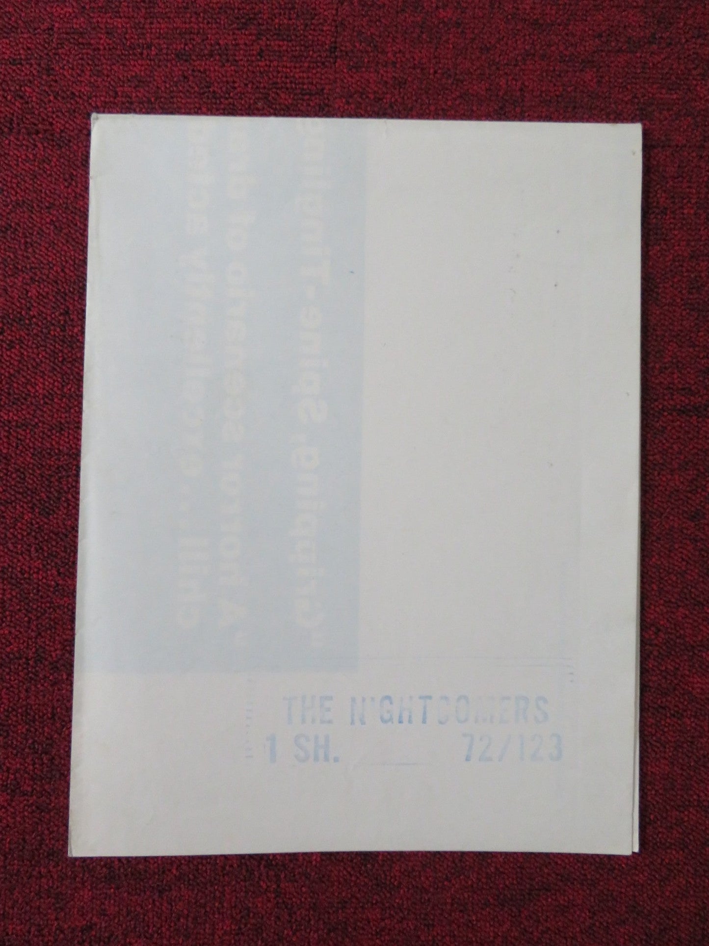 THE NIGHTCOMERS FOLDED US ONE SHEET POSTER MARLON BRANDO STEPHANIE BEACHAM 1972 Rendezvous Cinema Movie posters