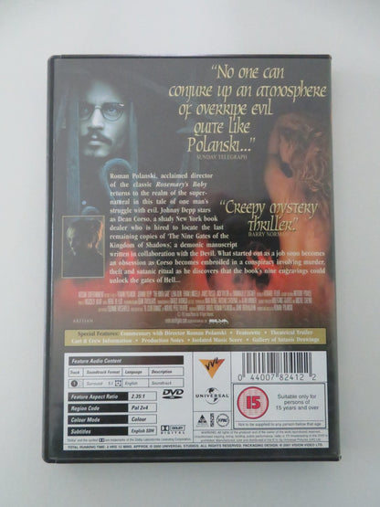 The Ninth Gate (DVD) Johnny Depp Frank Langella 1999 Region 2 Movie posters