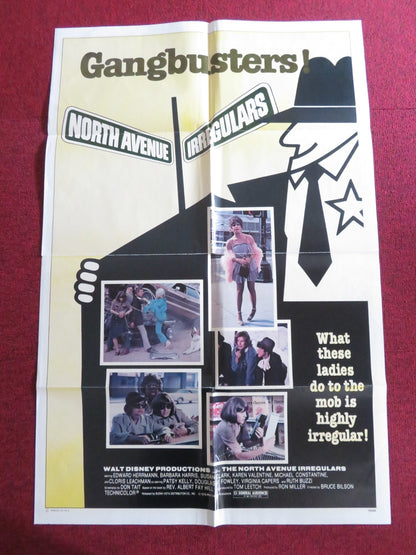 THE NORTH AVENUE IRREGULARS - B FOLDED US ONE SHEET POSTER DISNEY HERRMAN 1979 Rendezvous Cinema Movie posters