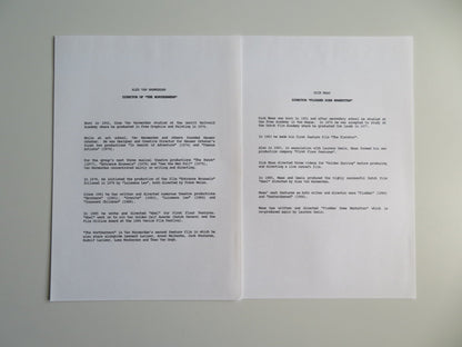 THE NORTHERNERS PRESS KIT 1992 JACK WOUTERSE ANNET MALHERBE Movie posters